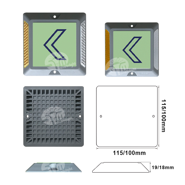 Self-luminous Reflective Road Stud, Reflector, Glow in The Dark, Solar Energy