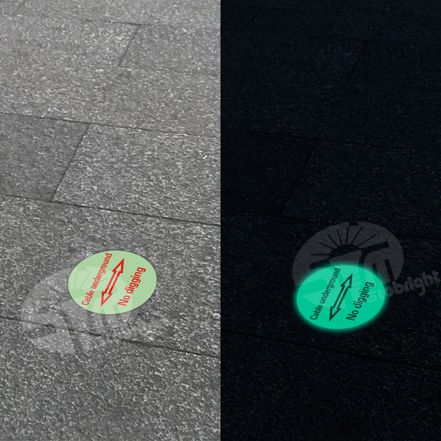Electricity System Power Cable Warning Sign, Light Storage Glow in The Dark Sign