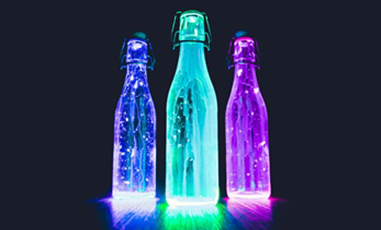 self-luminous glass