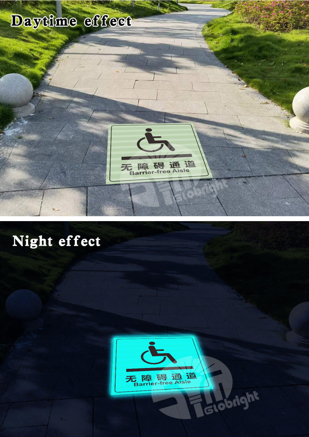 Accessible Channel Sign, Can Be Seen in The Dark