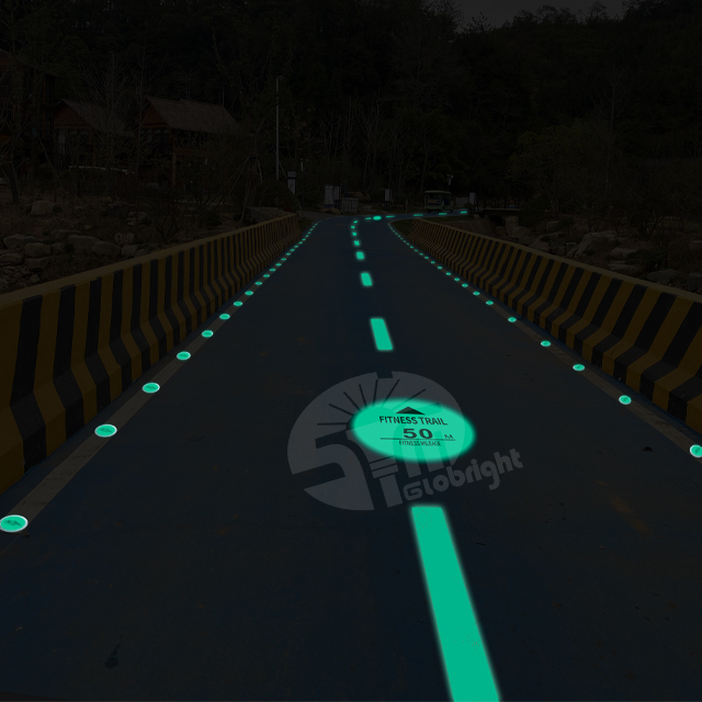 Tourism Footpath Sign, Landscaping Product, Inorganic Self-luminous Material，glow in The Dark， Energy-saving Low-carbon Material