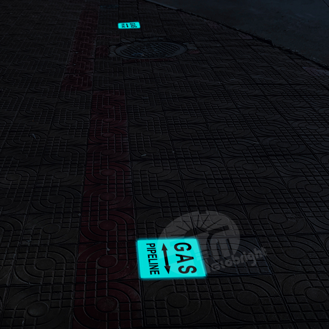 Groud Sign Warning, Lighting at Night, Glow in The Dark Fluorescence Sign