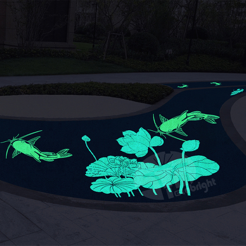 Inorganic Self-luminous Square, Particles for Construction, Glow in The Dark