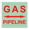 self-luminous warning of underground gas pipeline