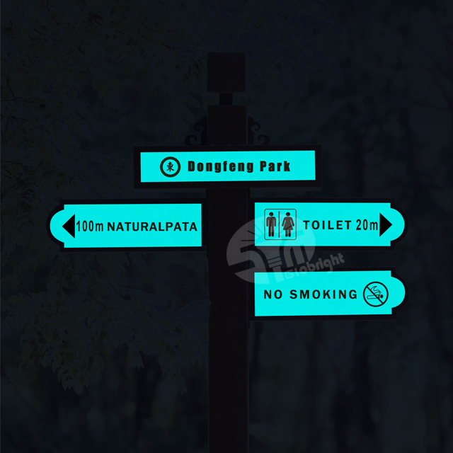 Cultural Travel Guide Glow in The Dark, Illuminating Sign Board, 24 Hours Luminous Logo Sign
